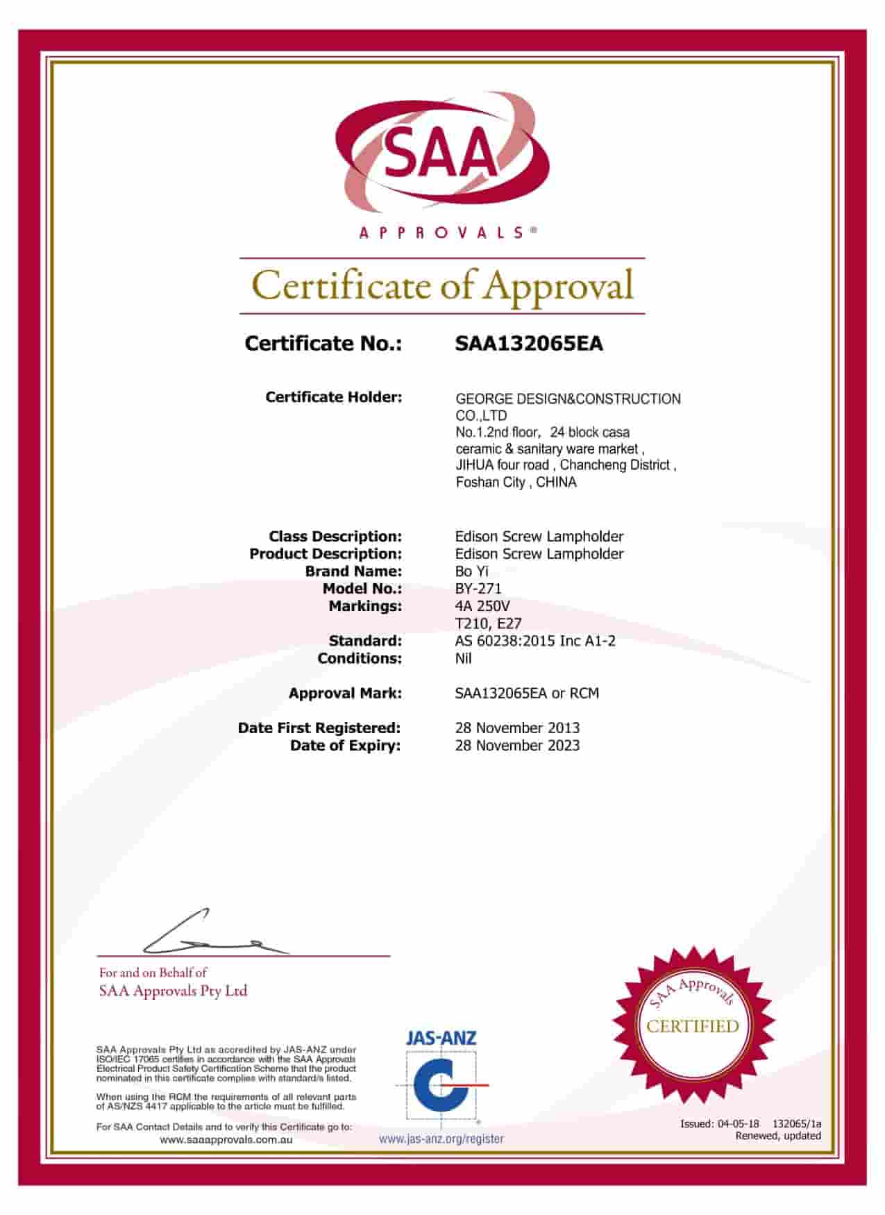 Certificates shared on request