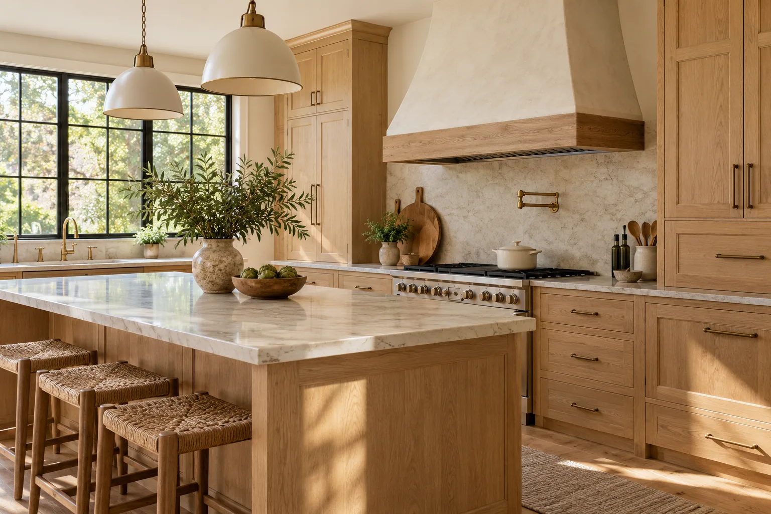 Solid wood kitchen cabinets