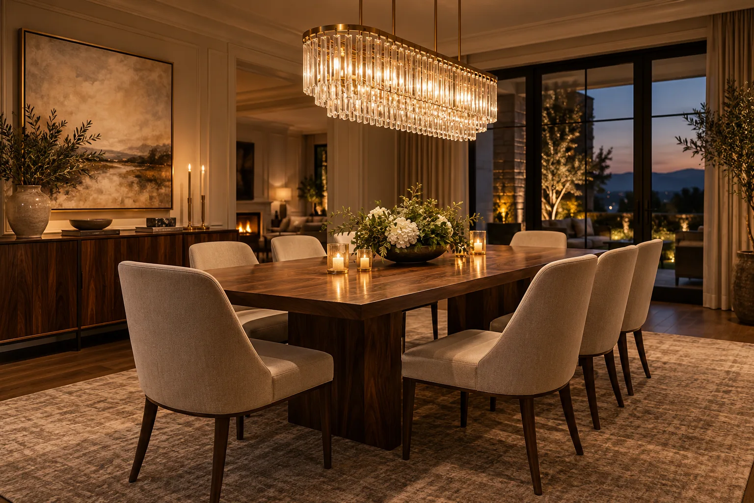 Crystal and glass chandeliers