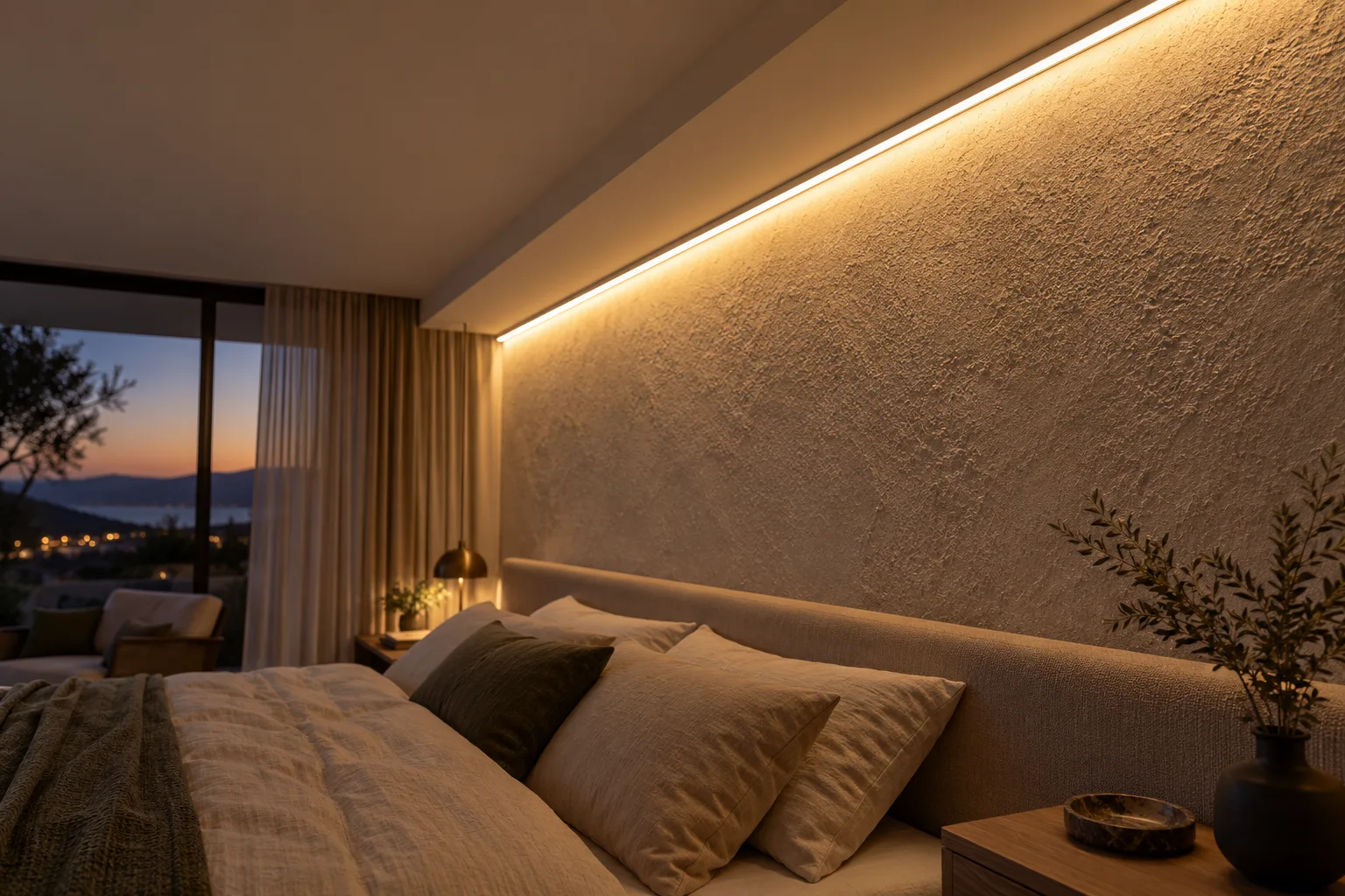 LED strip and linear profiles
