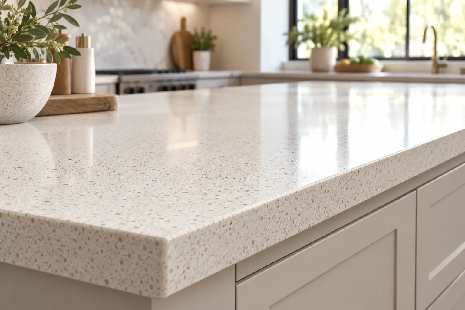 Engineered quartz countertops