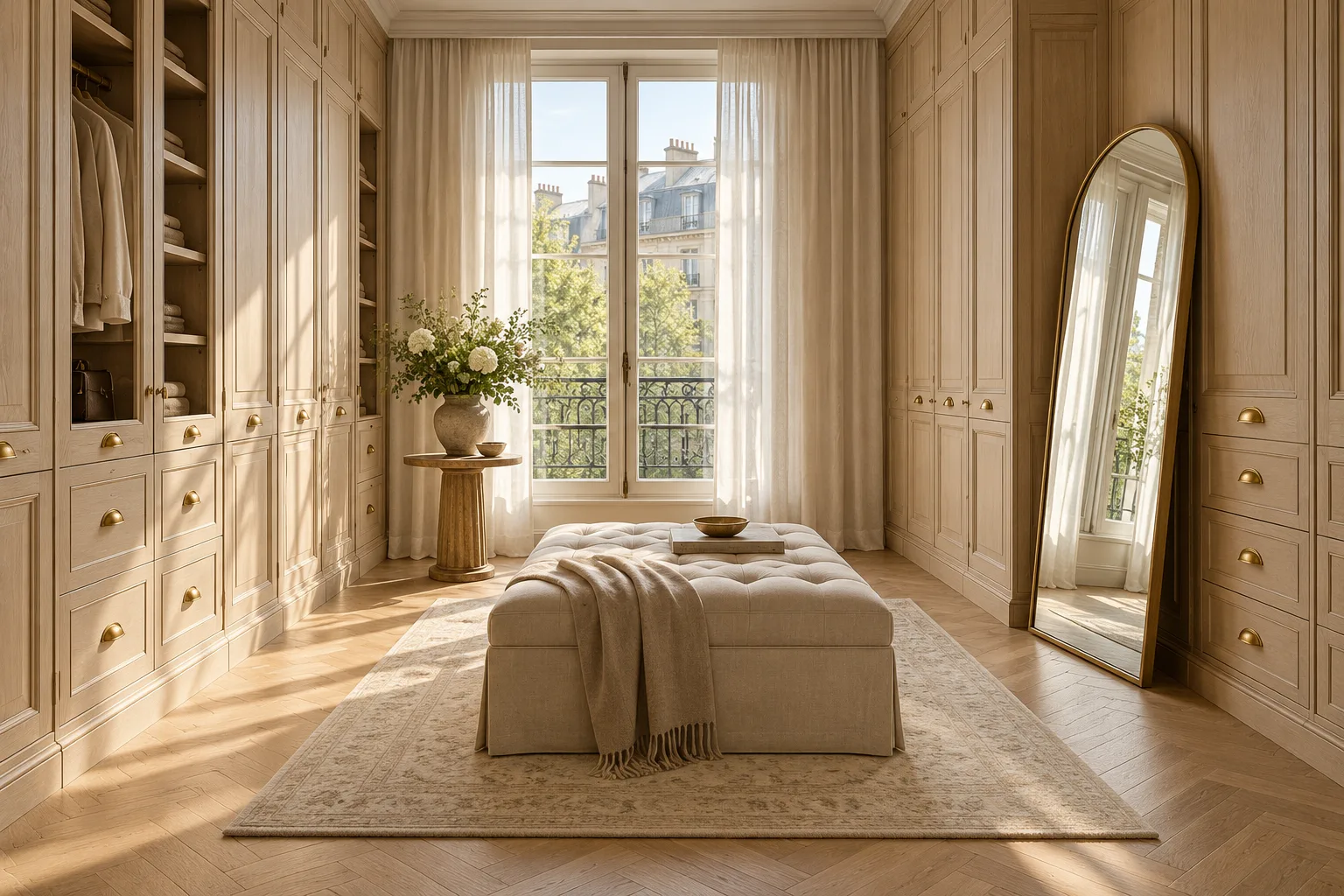 Solid wood wardrobe